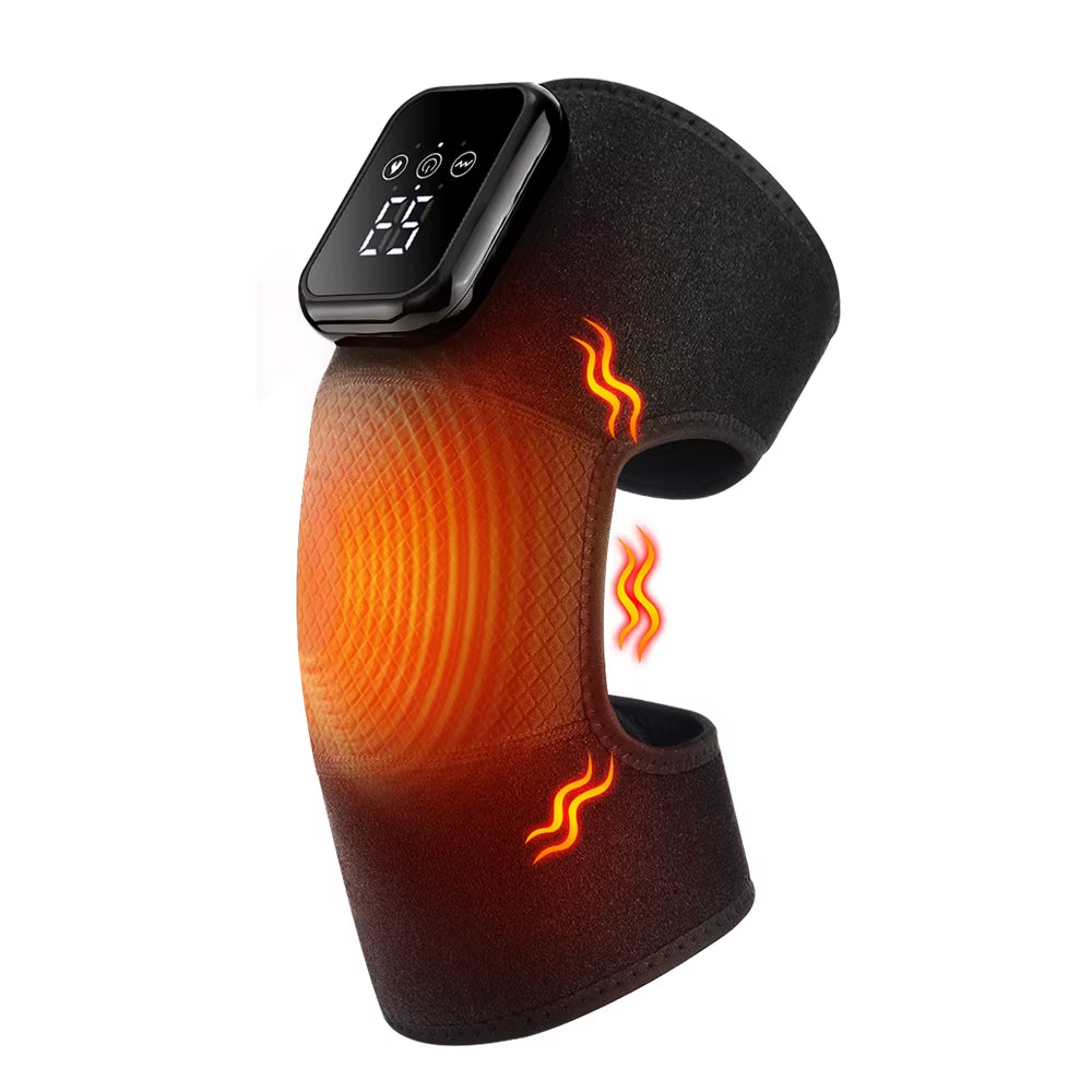 1Pcs/2Pcs Heated Knee Massager, Thermal Knee Support Wrap, 3 Level Adjustable Vibration Heating Pad ,Knee Relaxation Leg Warmer